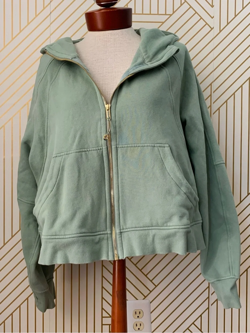 Lululemon XL / XXL Scuba Oversized Full Zip Hoodie Jacket Sweatshirt Green